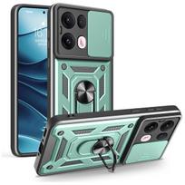 Armor Case For OPPO F29 PRO  A5 PRO  Reno 13 Pro 5G Case Slide Camera Protect Ring Holder Shockproof Cover Fundas OPPO RENO 13  5G žalia