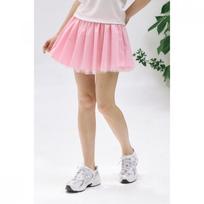 Goxo Lovely Fit Banding Flare Skirt Pink M(28-30)