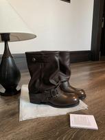 Short Boots 2026 New Western Cowboy Boots for Women Retro Black Thick Heel Pants Short Boots for Women 35