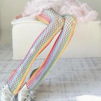 Vibrant Retro Mesh Fishnet Stockings One Size