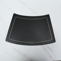 Scalloped Leather Placemat Table Mat Oil-Water-Proof And Heat-Insulating Household PU Table Coasters Kitchen Device Sets 51x29.5CM