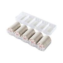 100Pcs Casinos Poker Chip Roulettes Game Bingo Chip with Box Plastic Counting Counters Poker Chip for Game Play Learning