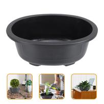 2Pcs Large Flowerpot Big Breathable Oval Bonsai Planter Plastic Planting Pot Gardening Accessory Supplies Container Vase For 38X30CM