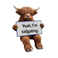 Highland Cow Hitch Buddy Resin Highland Cattle Tow Hitch Cover Weather Resistant Pickup SUV Truck Vehicle Hitch Decoration Ornament F