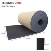 1Roll 100x50cm Sound Deadening Foam Mat Self Adhesive 3/5/6/8/10/15mm Acoustic Insulation Mat Rubber Foam Sound Absorption