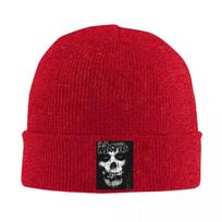 Misfits Skull Warm Knitted Cap Fashion Bonnet Hat Autumn Winter Outdoor Beanies Hats for Unisex Womenx Adult One Size black