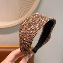 Korean Floral Headband for Women: Elegant, Versatile, Wide Edge, Stylish Fashion Accessory