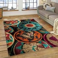 3D Etiopija Spalvingos Gėlės Austos Meninės Krepšiai Mandala Kilimas Kilimas Svetainei Miegamajam Namų Dekoras, Neslystantis Sofai Durų Kilimėlis 40x60cm