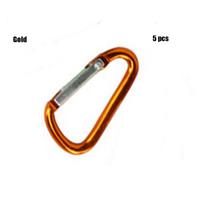 New Safety 7-colors Aluminium Camping Hiking Hook Climbing Buckles Alloy Carabiner Buckle Keychain 5pcs