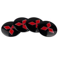uldf10 4pcs 56/60mm Car Hub Caps Wheel Center Caps Sticker Cover For Mitsubishi Lancer 10 9 EX Outlander ASX L200 Competition Ralliart