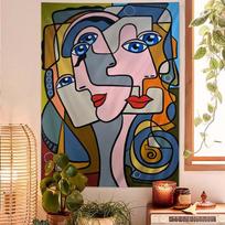 Artist Pablo Picasso Tapestry Art Printing Japanese Wall Tapestry Anime Wall Hanging Home Decor 100X70CM