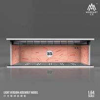 TM MoreArt 1:64  design Famous Car brands & Paint Assemble Diorama LED Lighting Model Car Display Scene