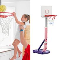 Pool Basketball Hoop Poolside Mounted Above Ground Adjustable Height Summer Water Game Toy for Kids Boys Girls Pink 5577‑37B white