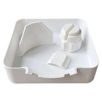 Washing Machine Tray Set of 4 - Under Washer Catch Pan for Leak Collection and Floor One Size white