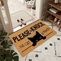 Cat Pattern Carpet Mat Rug Home Decoration Funny Text Floor Mat Entrance Doorway Indoor Decorative Welcome Mat Door Mat 40X60CM