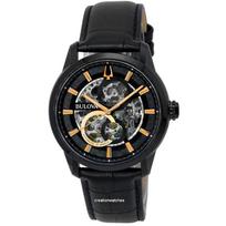 Bulova Classic Sutton Juodas Skeletinis Ciferblatas Automatinis 98A283 Vyriškas Laikrodis juoda