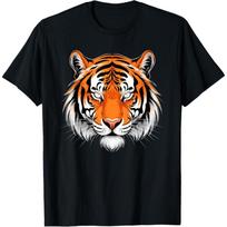 Tiger Face Wild Jungle Animal Lovers Men Women Boys Kids T-Shirt S