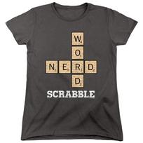Scrabble Womens T-Shirt Word Nerd Charcoal Tee Unisex T-Shirt L beige