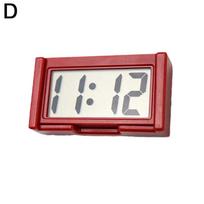 New Mini Digital Clock Decorative Large Screen Car Clock Mini Clock Dashboard Self Adhesive Ornament Car Electronic Accessories