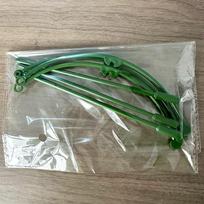 3 Set Durable Green Plant Support Pile Half Round Easy to Use Climbing Vines Stake Removable Flower Ring Support Rack