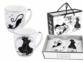 Zestaw 2 Szt Kubki Ceramiczne Koci Świat Koty Carmani Prezent Dla Par