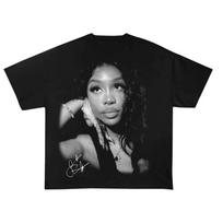 Travel Hip Hop Rap Tshirt American SZA  Hip Hop Summer New Unisex and Women Retro Fashion Shortsleeved Vintage Top Unseix XL