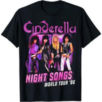 Cinderella Band Heavy Cotton Black Full Size Men Women Tee Shirt DI080 Unisex T-Shirt S