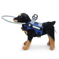 Blind Dog Halo Harness Adjustable Pet Protective Ring Reflective No Bump Walking Aid Safety Support Collar For Small Medium Dogs (Blue,S-ring diameter 22)