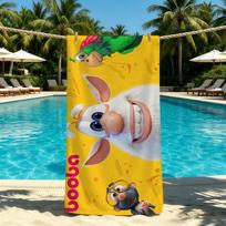 Towel Cute For Outdoor Camping B-Booba-ES Beach Towel Super Absorbent Quick-Drying Summer Cartoon Towel 70cm×140cm