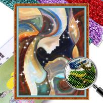 Full Embroidery Beaded Figure 9CT DIY Beadwork Kit for Living Room Bedroom Decor