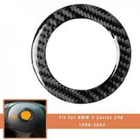 Car Carbon Fiber Steering Wheel Center Trim For BMW 3 Series E46 1998-2005