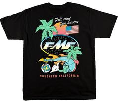 2025 Nauji vyriški marškinėliai moteriški DAY GLO TEE FMF Racing marškinėliai medvilniniai retro trumparankoviai marškinėliai vyriški viršutiniai drabužiai gatvės stiliaus marškinėliai S juoda