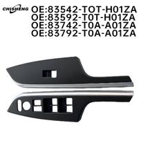 CRV lango keltuvo jungiklio apdailos panelė (2012–2016 m) Stiklinis valdymo dangtelis Left Rear Door black