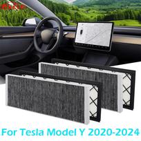 For Tesla Model Y Cabin Air Filter HEPA Air Intake Filter Replacement with Activated Carbon for Model Y 2020-2024 (Set of 4) 4PCS SETS