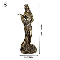 Tichė Skulptūra Senovės Graikų Turto Deivė Skulptūra Statula Atidarymo Dovana Kasos Aparatas Biuras Sėkmės Dekoras Sėkmės Ornamentai black