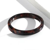 Vintage Leopard Resin Round Bangles for Women Statement Acrylic Geometric Stackable Cuff Bracelets New Trendy Jewelry Gifts