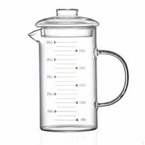 Glass Measuring Cup Heat Resistant Borosilicate Jug Clear Scale Markings Kitchenware 500ML Glass Lid