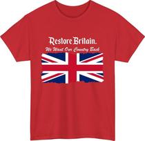 Restore Britain TShirt Patriotic Vintage UK Map British StateUnisext Gift Party S