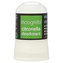 Incognito Citronella Deodorant, 64g, Natural Insect Repellent with a Fresh and Invigorating Scent