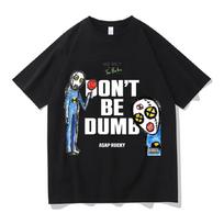 A$AP ROCKY Don't Be Dumb Album T-Shirts Unisex Pure Cotton Fashion Casual Aesthetic Summer Hip-hop Graphic Tops Tees Streetwear S įvairiaspalvis