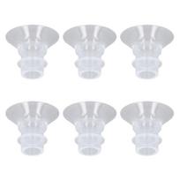 6 vnt. flanšiniai įdėklai laisvų rankų krūtų siurbliui, dėvimi, nešiojami Spectra 24 mm apsaugai, flanšai 15 mm / 0,6 colio white
