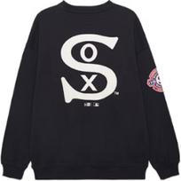 New Era FW24 MLB City Life Chicago White Sox Retro Stadium Series Loose Fit Crewneck Long Sleeve Sweatshirt Unisex sweatshirt Black 14450549 S