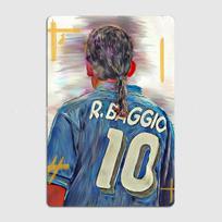 Roberto Baggio Football Player Retro Metal Poster Sign Garage Club Custom Wall Decor Tin Room Decor Home Decor 20x30cm（7.8x11.8inch）