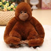 Mielas mažas beždžionės lėlės pliušinis žaislas juodo gorilos lėlės berniukui raminanti skudurėlio lėlė gimtadienio dovana sitting height 20cm (0.18kg) ruda