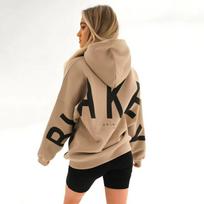 Unisex Large Letter Back Print Oversized Hoodie Casual Long Sleeve Pullover Hooded Sweatshirt S