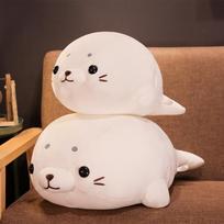 1PC 50/60cm Cute Stuffed Sea Lion Plush Toy Soft Pillow Kawaii Cartoon Animal Seal Toy Doll for Kids Lovely Chilren's Gift 50cm