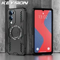 KEYSION Hollow Heat Dissipation Case for VIVO Y04 Silicone+PC Magnetic Cooling Shockproof Phone Back Cover for VIVO Y29t Y29s 5G for VIVO Y04