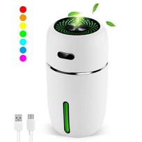 Mini USB drėkintuvas, aromato difuzorius, automobilio eterinių aliejų oro valytuvas su LED balta
