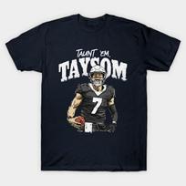 Men Black Print T-shirt Taysom Hill New Orleans Taunt No-Cut Heat Transfer Print Cotton Tshirt XL tamsiai mėlyna