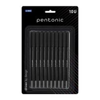 Pentonic 0.7 mm Black Ball Pen Blister Pack for Office, School & Home Writing | Pack of 1 X 10pcs black